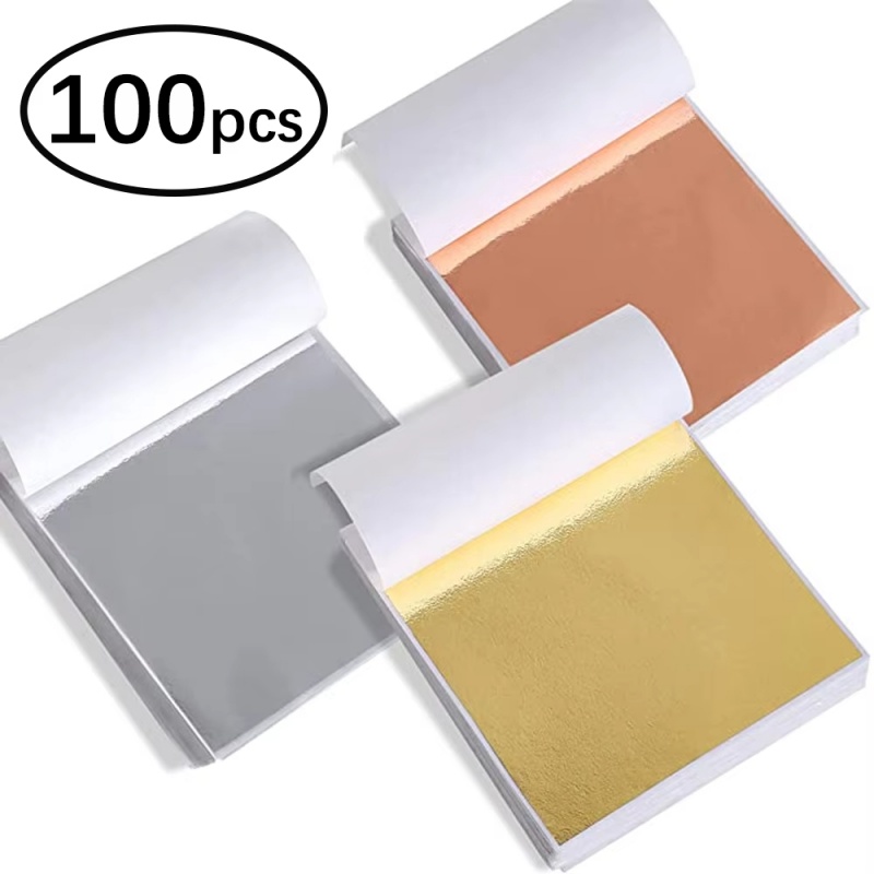 Nail Art Gold - 100 stuks Imitatie Goud Zilver Koperfolie