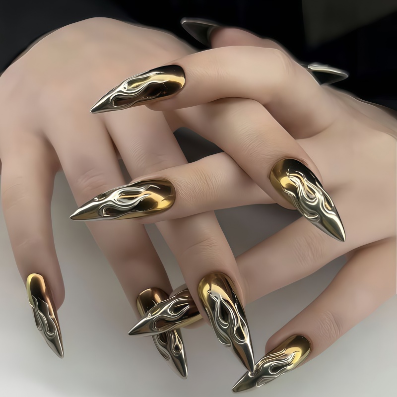 24 stuks 3D chroom zilver goud - Nail Art Gold recensie en prijs