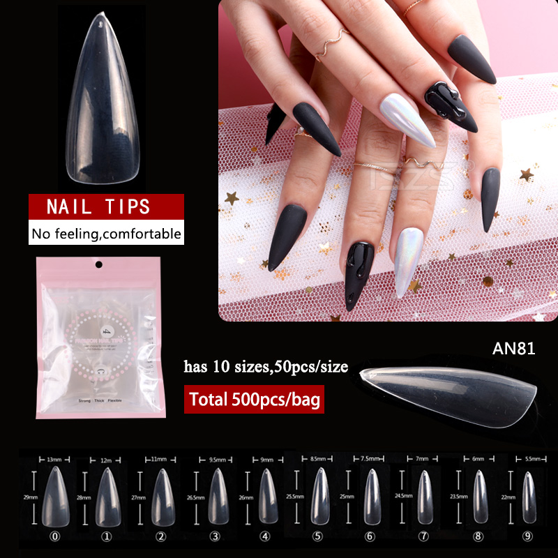 500 stks/partij Lange Amandel  - Nail Art Xs recensie en prijs
