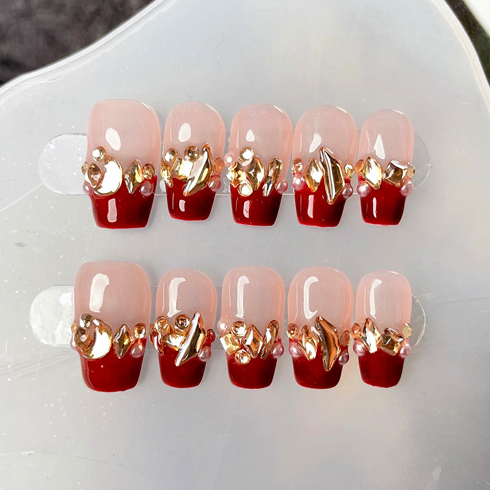 10 stuks korte trapeziumvormig - Nail Art Elegant recensie en prijs