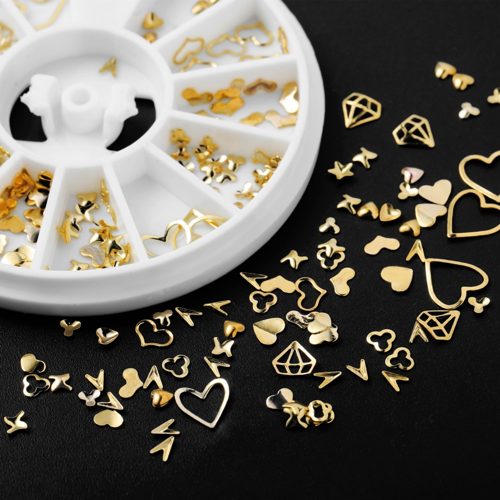 1 doos goud nail art glitter m - Nail Art Gold recensie en prijs