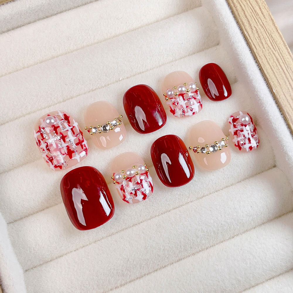 10 stuks korte vierkante ronde - Nail Art Elegant recensie en prijs