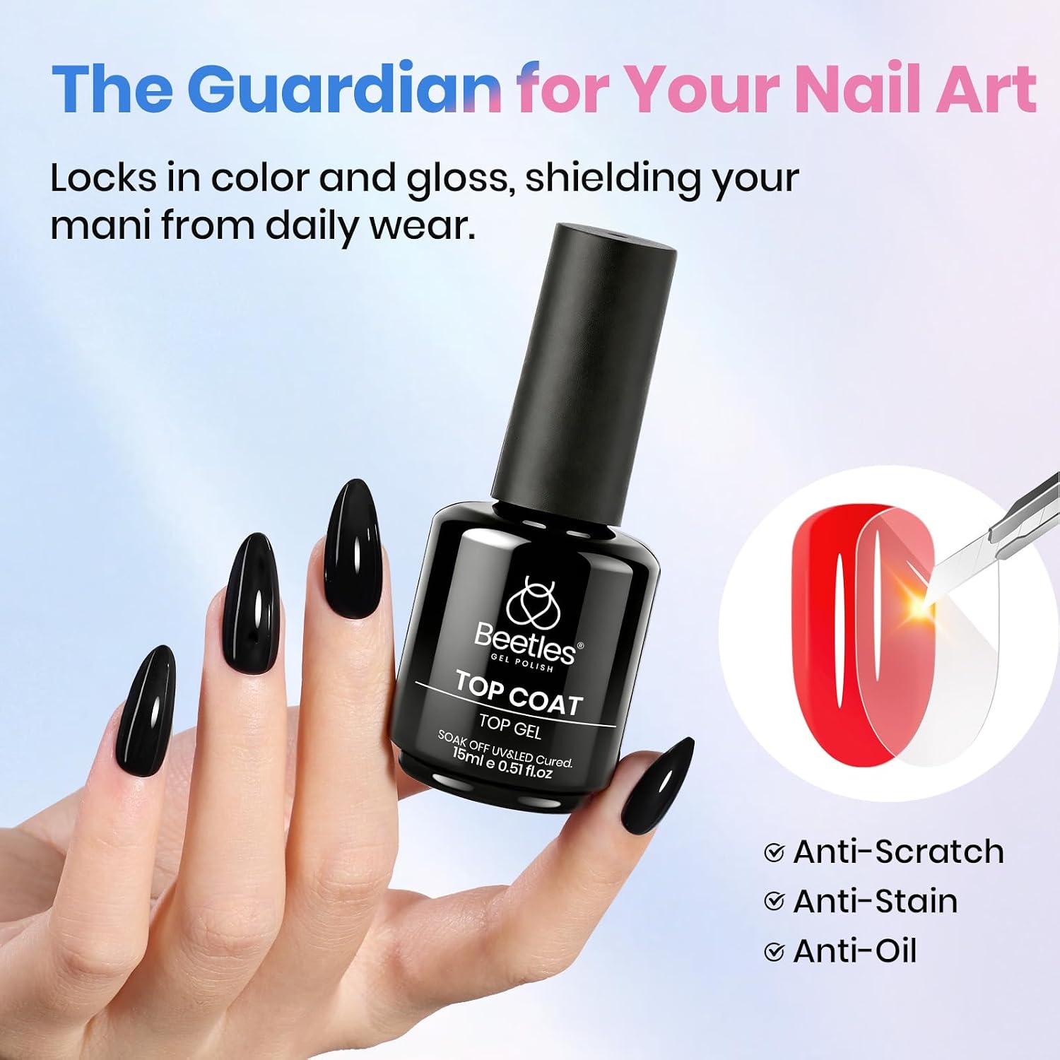 Beetles 2 Stuks 15ml No Wipe G - Gel Top Coat recensie en prijs