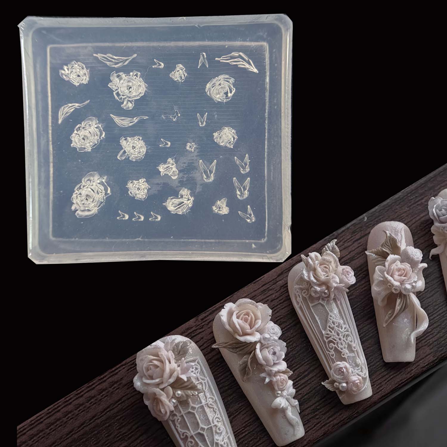 Elegante Rozen Bloem Nagelkuns - Nail Art Elegant recensie en prijs